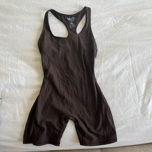 Davis Active Chocolate Tank Romper